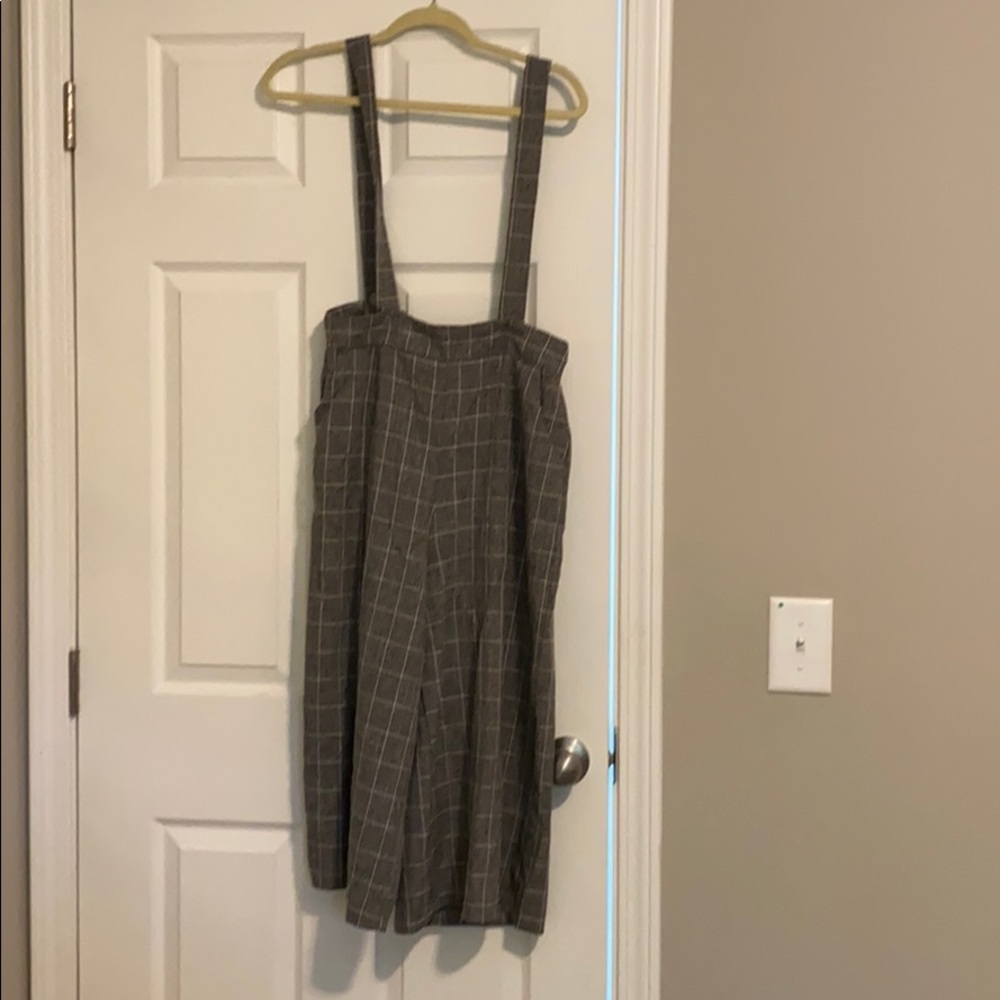 Plaid Overall Pants